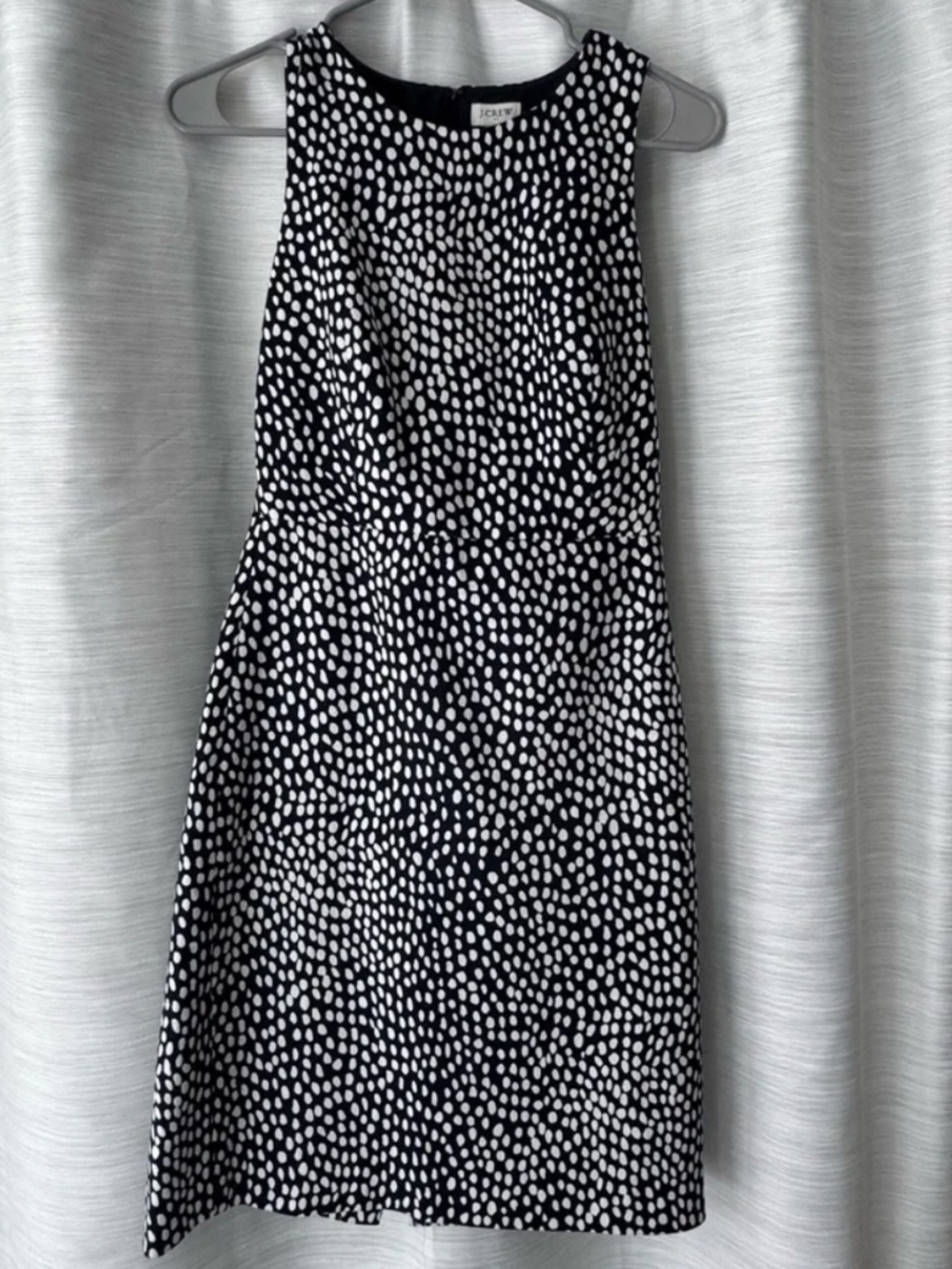 J. Crew Navy Blue Animal Print / Polka Dot Dress
